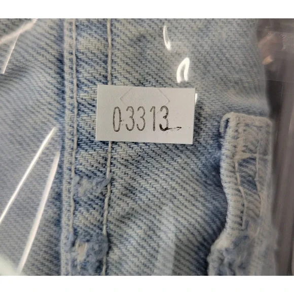 Carmar Distress Mini Jean Skirt Womens 23 Blue Denim Pockets Full Zip Grunge - Picture 13 of 13